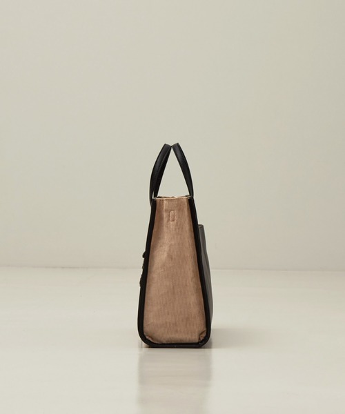 LOWELL things(ロウェル シングス)の「Carre/ファブリックフロントファスナ-2WAY BAG(トートバッグ・レディース・ブラック/ブラウン・フリー)」の9枚目の写真