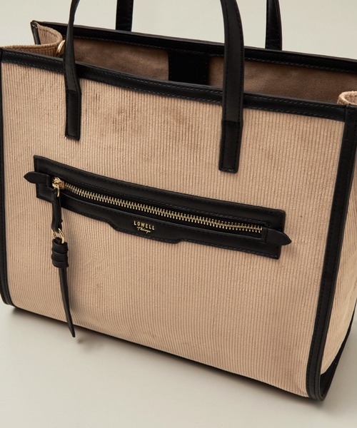 LOWELL things(ロウェル シングス)の「Carre/ファブリックフロントファスナ-2WAY BAG(トートバッグ・レディース・ブラック/ブラウン・フリー)」の13枚目の写真