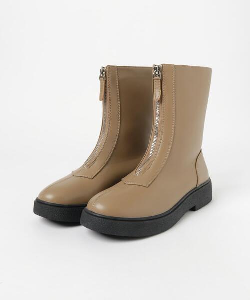 ITEMS URBANRESEARCH（アイテムズ アーバンリサーチ）の「フロントジップブーツ（ブーツ・レディース・ブラック/モカ・SMALL/MEDIUM/LARGE）」の6枚目の写真
