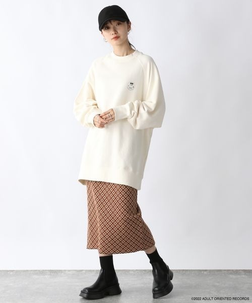 JEANASIS(ジーナシス)の「【AOR×JEANASIS】コラボスウェット/164348(スウェット・レディース・グレー/オフホワイト/グレー系その他/スミクロ・FREE)」の5枚目の写真