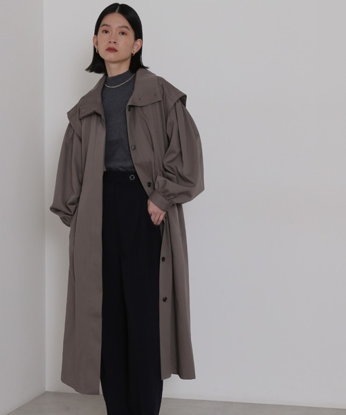 NATURAL BEAUTY BASIC（ナチュラルビューティーベーシック）の「４ｗａｙレイヤードコート（ステンカラーコート・レディース・ベージュ/カーキ・MEDIUM）」の19枚目の写真