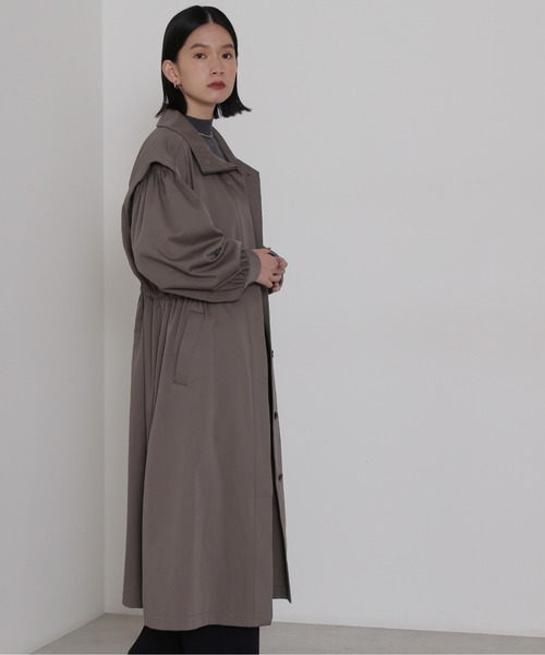 NATURAL BEAUTY BASIC（ナチュラルビューティーベーシック）の「４ｗａｙレイヤードコート（ステンカラーコート・レディース・ベージュ/カーキ・MEDIUM）」の21枚目の写真