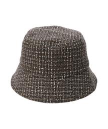 Samansa Mos2 blue | ツイードバケットハット(ハット)