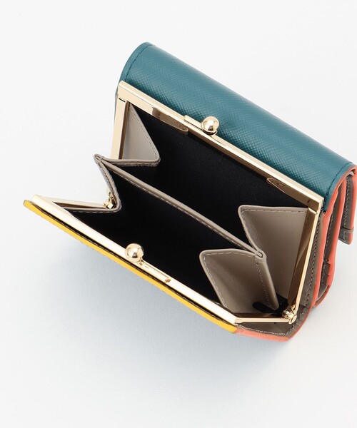 ポールスミス Paul Smith カラードエッジ 3つ折り財布 ターコイズ Paul Smith（ポールスミス）の「カラードエッジ 3つ折りがま口財布