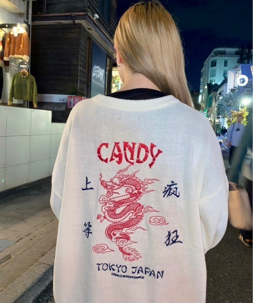 Candy Stripper（キャンディストリッパー）の「CANDY TOKYO ニット（ニット/セーター・レディース・ピンク/アイボリー/ブラック/ブルー・2）」の2枚目の写真