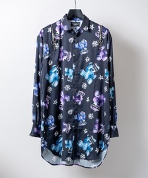 BACKSTAGE PASS（バックステージパス）の「AVALANCHE SHIRTS-GSB(アバランチシャツ-ジーエスビー)テディベアー ビッグシルエット ロング シャツ（シャツ/ブラウス）」