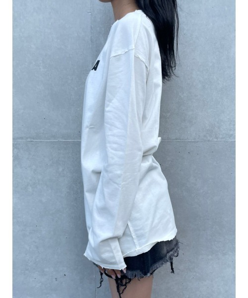 ENVYM（アンビー）の「ダメージロゴＴＥＥ（Tシャツ/カットソー・レディース・ホワイト/ブラック・FREE）」の11枚目の写真