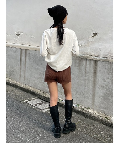 ENVYM（アンビー）の「ダメージロゴＴＥＥ（Tシャツ/カットソー・レディース・ホワイト/ブラック・FREE）」の18枚目の写真