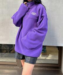 ハーフZIPロゴフリーストップス