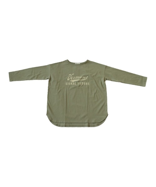 antiqua(アンティカ)の「オーガニックコットン100%カジュアルロゴロンT(Tシャツ/カットソー・レディース・ピンク系その他/ネイビー系/ブラック×グレー/ブルー系その他/ベージュ系その他/ブラウン系その他/イエロー×グレー/カーキ系/ホワイト×ブラック/アイボリー系・FREE)」の16枚目の写真