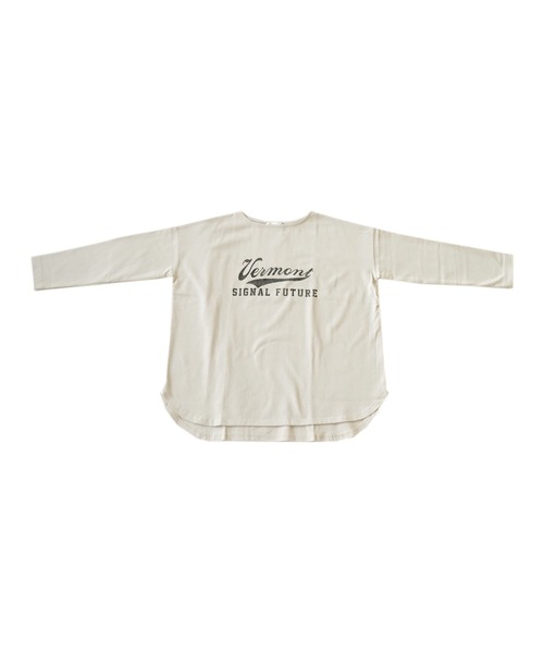 antiqua(アンティカ)の「オーガニックコットン100%カジュアルロゴロンT(Tシャツ/カットソー・レディース・ピンク系その他/ネイビー系/ブラック×グレー/ブルー系その他/ベージュ系その他/ブラウン系その他/イエロー×グレー/カーキ系/ホワイト×ブラック/アイボリー系・FREE)」の15枚目の写真