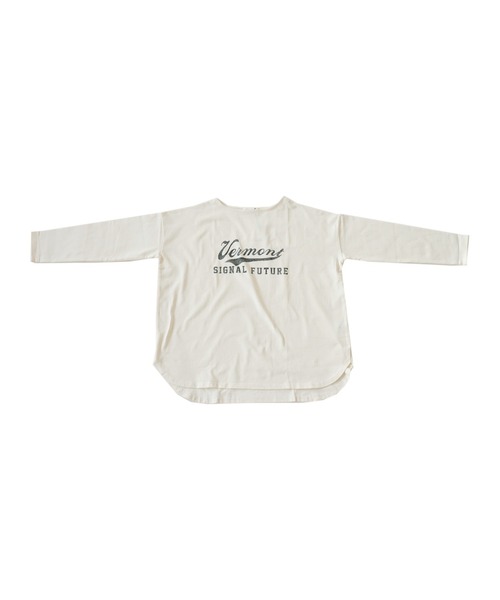 antiqua(アンティカ)の「オーガニックコットン100%カジュアルロゴロンT(Tシャツ/カットソー・レディース・ピンク系その他/ネイビー系/ブラック×グレー/ブルー系その他/ベージュ系その他/ブラウン系その他/イエロー×グレー/カーキ系/ホワイト×ブラック/アイボリー系・FREE)」の11枚目の写真