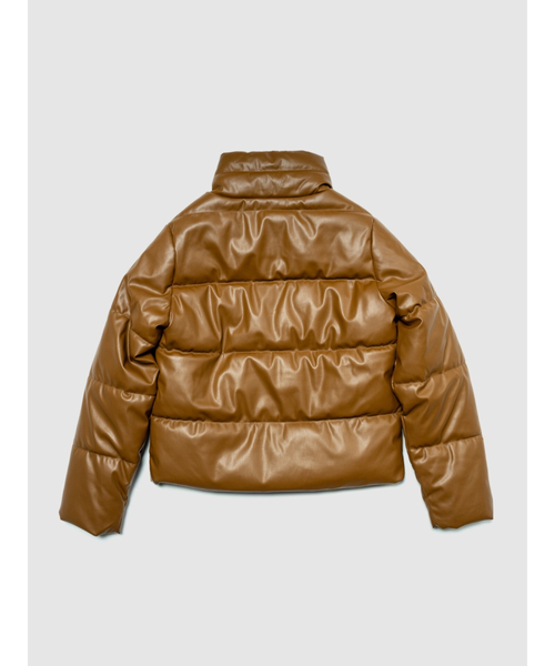 GAP（ギャップ）の「フェイクレザーパファージャケット（ダウンジャケット/コート・レディース・ブラック/オフホワイト/ブラウン・XS/S/M/L/XXS）」の7枚目の写真