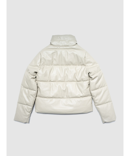 GAP（ギャップ）の「フェイクレザーパファージャケット（ダウンジャケット/コート・レディース・ブラック/オフホワイト/ブラウン・XS/S/M/L/XXS）」の8枚目の写真