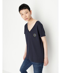ARMANI EXCHANGE | 【A|X アルマーニ エクスチェンジ】スマイリーワールド　ワンポイント半袖VネックTシャツ/BOYFRIEND(Tシャツ/カットソー)