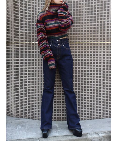 EVRIS（エヴリス）の「レザーライクチャンキーブーツ（ブーツ・レディース・その他1/ブラック・MEDIUM/LARGE/SMALL）」の10枚目の写真