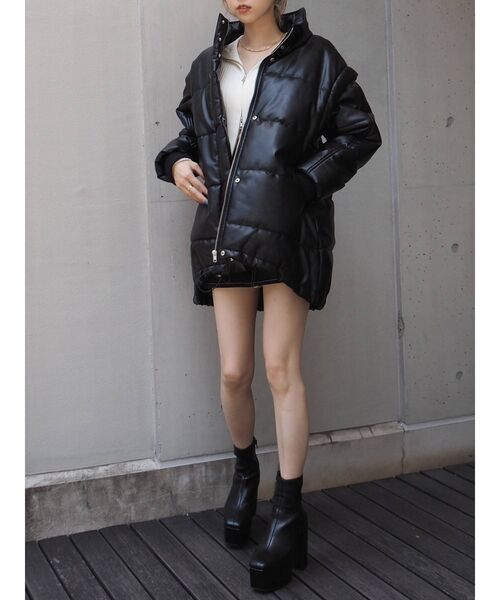 EVRIS（エヴリス）の「レザーライクチャンキーブーツ（ブーツ・レディース・その他1/ブラック・MEDIUM/LARGE/SMALL）」の19枚目の写真