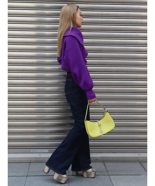 EVRIS（エヴリス）の「レザーライクチャンキーブーツ（ブーツ・レディース・その他1/ブラック・MEDIUM/LARGE/SMALL）」の6枚目の写真