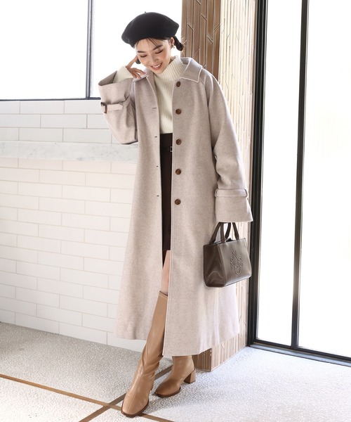 one after another NICE CLAUP(ワンアフターアナザーナイスクラップ)の「NCロゴ刺繍べレー帽(ハンチング/ベレー帽・レディース・グレー/ブラック/ベージュ・FREE)」の4枚目の写真