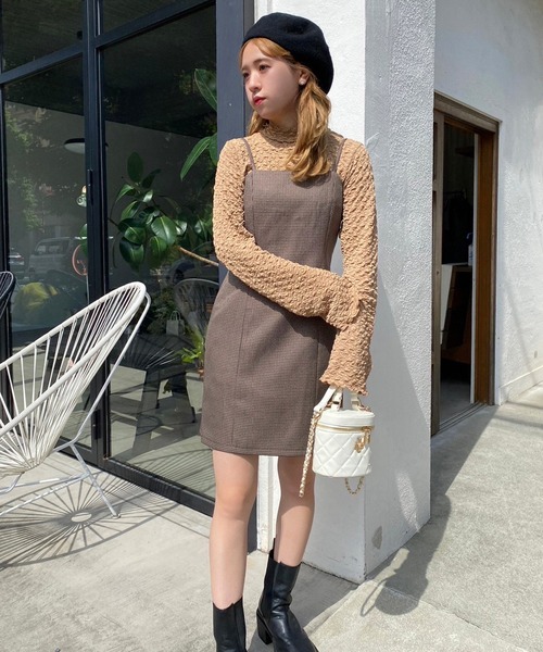 one after another NICE CLAUP(ワンアフターアナザーナイスクラップ)の「NCロゴ刺繍べレー帽(ハンチング/ベレー帽・レディース・グレー/ブラック/ベージュ・FREE)」の17枚目の写真