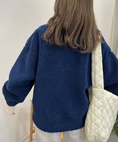 低身長用サイズあり】ボアハーフジッププルオーバー（その他