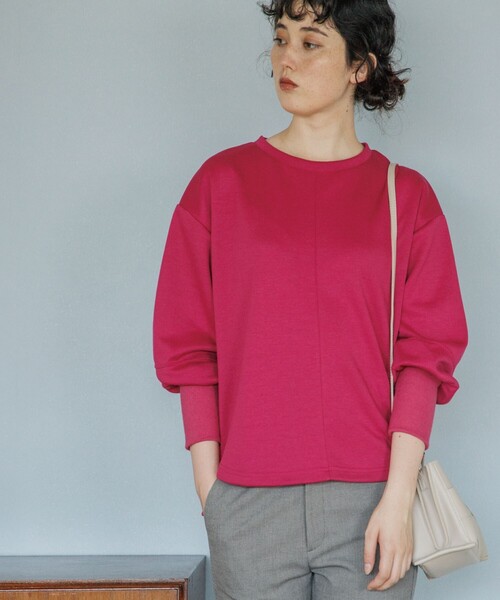 OPAQUE.CLIP(オペークドットクリップ)の「◆ダンボールニット クルーネックプルオーバー(Tシャツ/カットソー・レディース・ブラック/ライトグリーン/オフホワイト/パープル系/ピンク系・38)」の19枚目の写真