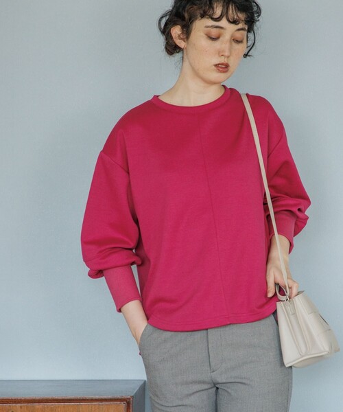 OPAQUE.CLIP(オペークドットクリップ)の「◆ダンボールニット クルーネックプルオーバー(Tシャツ/カットソー・レディース・ブラック/ライトグリーン/オフホワイト/パープル系/ピンク系・38)」の20枚目の写真