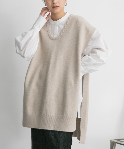 KBF（ケイビーエフ）の「マルチニットSETチュニック（チュニック・レディース・ブラック/モカ/ベージュ系その他・ONE）」の5枚目の写真