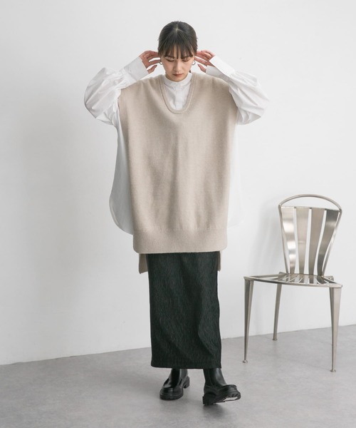 KBF（ケイビーエフ）の「マルチニットSETチュニック（チュニック・レディース・ブラック/モカ/ベージュ系その他・ONE）」の8枚目の写真