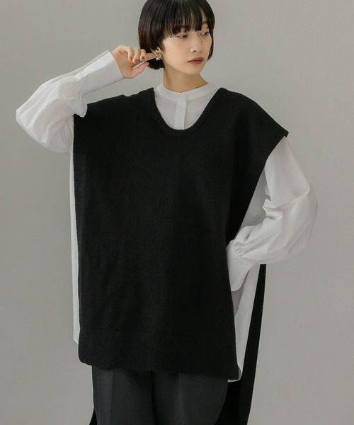 KBF（ケイビーエフ）の「マルチニットSETチュニック（チュニック・レディース・ブラック/モカ/ベージュ系その他・ONE）」の4枚目の写真