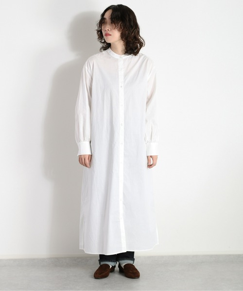 cepo（セポ）の「【セットアイテム】ケーブルベスト＋バンドカラーワンピース（シャツワンピース・レディース・オフホワイト/オレンジ・M）」の21枚目の写真