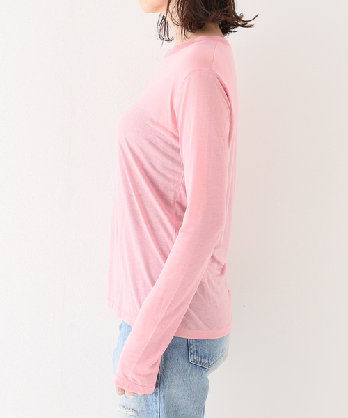 FRAMeWORK(フレームワーク)の「【BASERANGE/ベースレンジ】TOLS LYOCELL TEEシャツ(Tシャツ/カットソー・レディース・グリーン系その他/バーガンディー・FREE)」の7枚目の写真