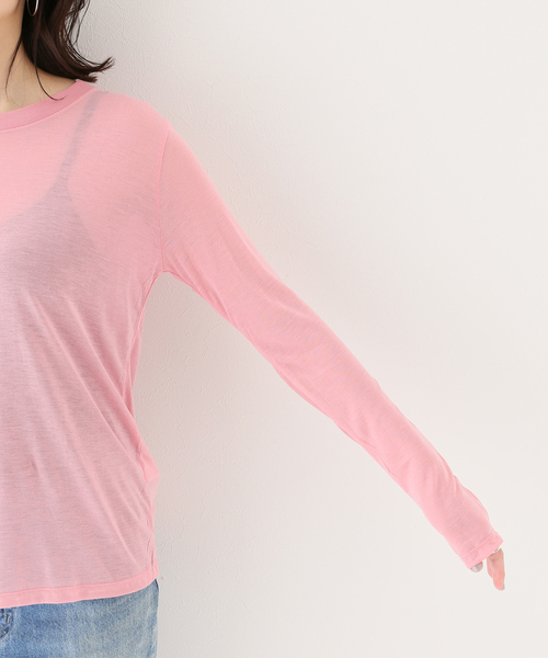 FRAMeWORK(フレームワーク)の「【BASERANGE/ベースレンジ】TOLS LYOCELL TEEシャツ(Tシャツ/カットソー・レディース・グリーン系その他/バーガンディー・FREE)」の11枚目の写真