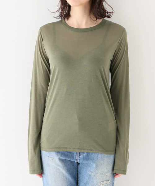 FRAMeWORK(フレームワーク)の「【BASERANGE/ベースレンジ】TOLS LYOCELL TEEシャツ(Tシャツ/カットソー・レディース・グリーン系その他/バーガンディー・FREE)」の16枚目の写真