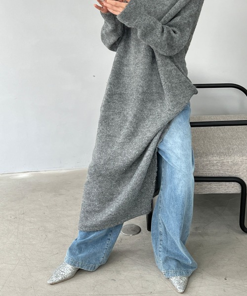 MAISON CHUCLLA（メゾンチュクラ）の「’日本製’Ｖネック リメイクロングニットワンピース chwj22a11（ニット/セーター・レディース・グレー・FREE）」の15枚目の写真