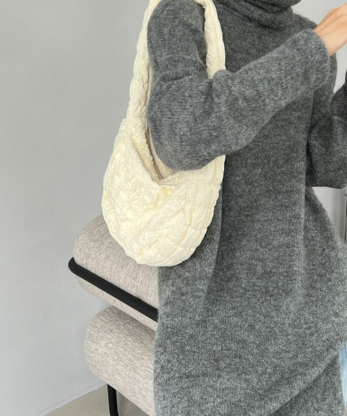 MAISON CHUCLLA（メゾンチュクラ）の「’日本製’Ｖネック リメイクロングニットワンピース chwj22a11（ニット/セーター・レディース・グレー・FREE）」の11枚目の写真