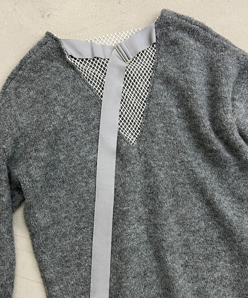 MAISON CHUCLLA（メゾンチュクラ）の「’日本製’Ｖネック リメイクロングニットワンピース chwj22a11（ニット/セーター・レディース・グレー・FREE）」の7枚目の写真