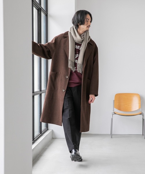 niko and...（ニコアンド）の「[抗菌防臭]ドラロンワイドストール（マフラー・メンズ・グレー/ブラック/ボルドー/グリーン・FREE）」の20枚目の写真