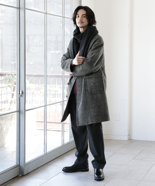 niko and...（ニコアンド）の「[抗菌防臭]ドラロンワイドストール（マフラー・メンズ・グレー/ブラック/ボルドー/グリーン・FREE）」の15枚目の写真