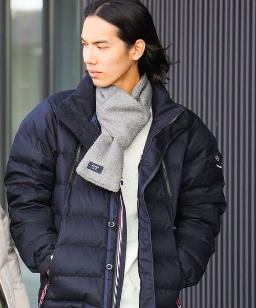 BEAMS HEART(ビームスハート)の「BEAMS HEART / 中綿 ツイード マフラー(マフラー・メンズ・グレー/チャコールグレー・ONE SIZE)」の3枚目の写真
