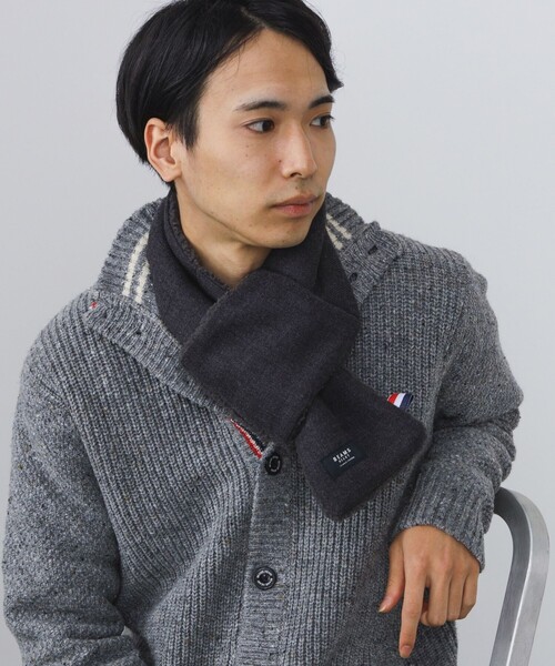 BEAMS HEART(ビームスハート)の「BEAMS HEART / 中綿 ツイード マフラー(マフラー・メンズ・グレー/チャコールグレー・ONE SIZE)」の10枚目の写真