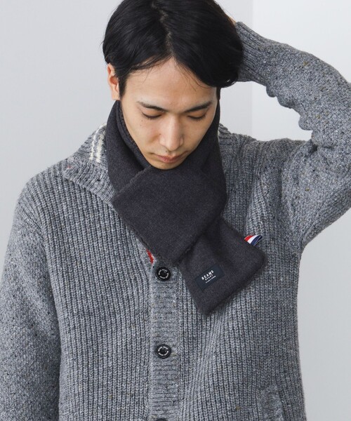 BEAMS HEART(ビームスハート)の「BEAMS HEART / 中綿 ツイード マフラー(マフラー・メンズ・グレー/チャコールグレー・ONE SIZE)」の11枚目の写真