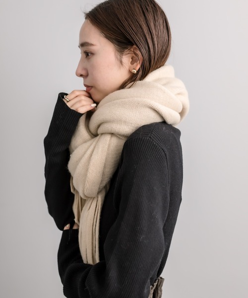 mystic(ミスティック)の「ラメニット太フリンジストール(マフラー・レディース・ベージュ/パープル/オレンジ・ONE SIZE)」の19枚目の写真