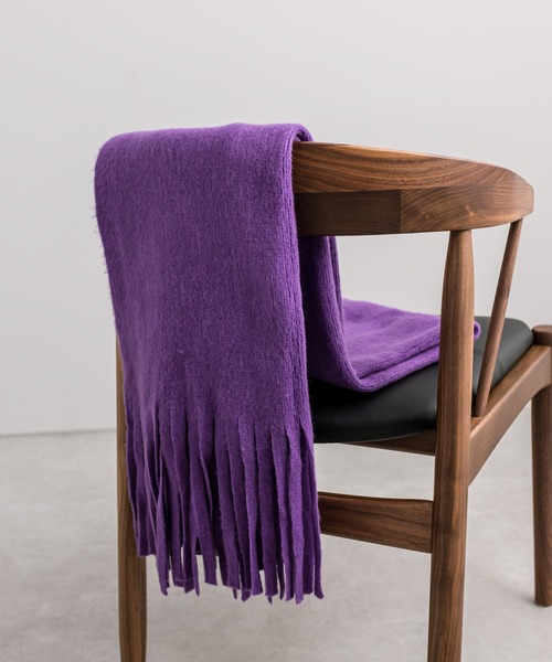 mystic(ミスティック)の「ラメニット太フリンジストール(マフラー・レディース・ベージュ/パープル/オレンジ・ONE SIZE)」の11枚目の写真