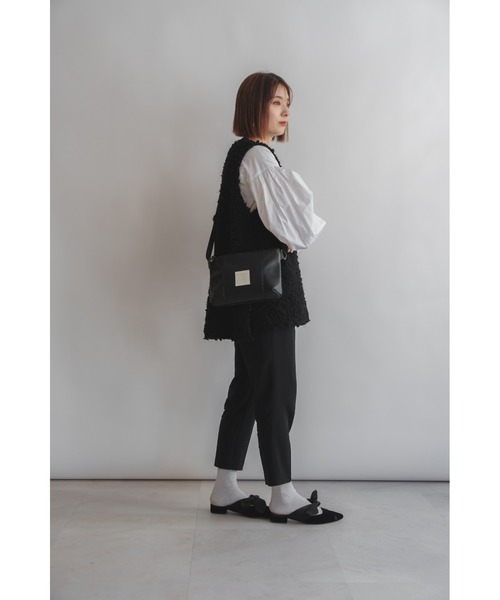 Rename（リネーム）の「Rename カジュアルデザイン オリジナルタグ サコッシュ ショルダーバッグ（ショルダーバッグ・レディース・ブラック/グレイッシュベージュ/モカ・FREE）」の7枚目の写真