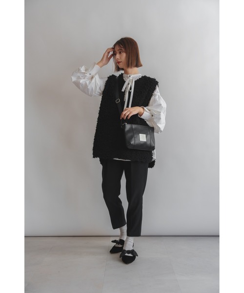 Rename（リネーム）の「Rename カジュアルデザイン オリジナルタグ サコッシュ ショルダーバッグ（ショルダーバッグ・レディース・ブラック/グレイッシュベージュ/モカ・FREE）」の5枚目の写真