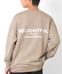 GLAZOS | 裏毛・前後ロゴプリントトレーナー(スウェット)