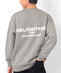 GLAZOS | 裏毛・前後ロゴプリントトレーナー(スウェット)