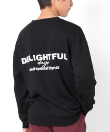 GLAZOS | 裏毛・前後ロゴプリントトレーナー(スウェット)