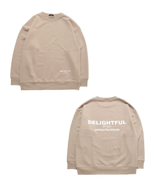 GLAZOS（グラソス）の「裏毛・前後ロゴプリントトレーナー（スウェット・キッズ・ベージュ/ブラック/グレー・140cm/150cm/160cm/170cm）」の8枚目の写真